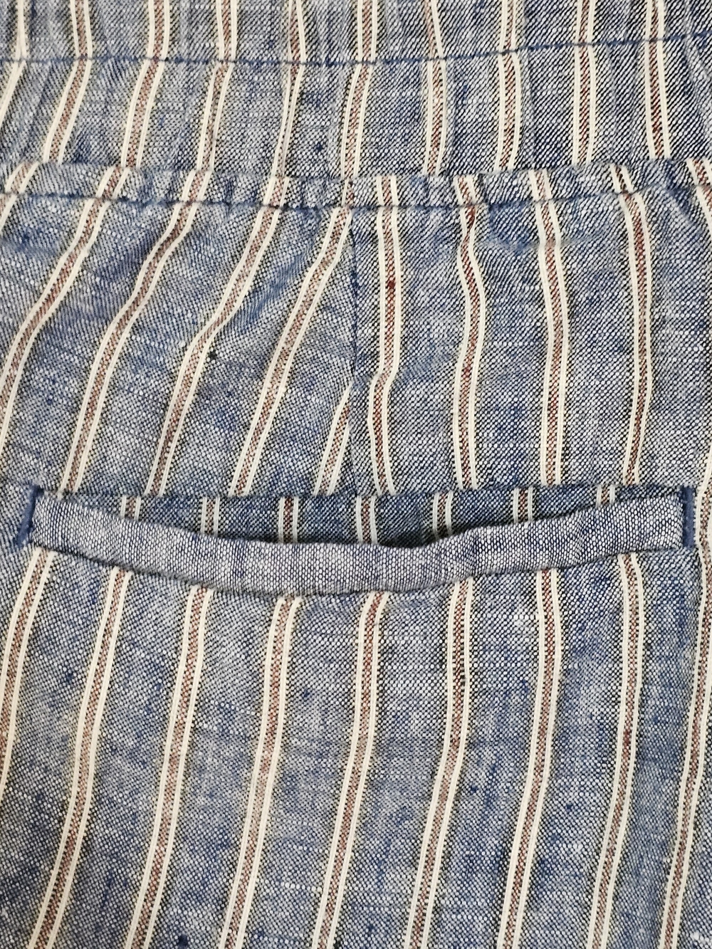 Athleta Cabo Linen 4" Striped Shorts Size 12 SU19 - Picture 6 of 14